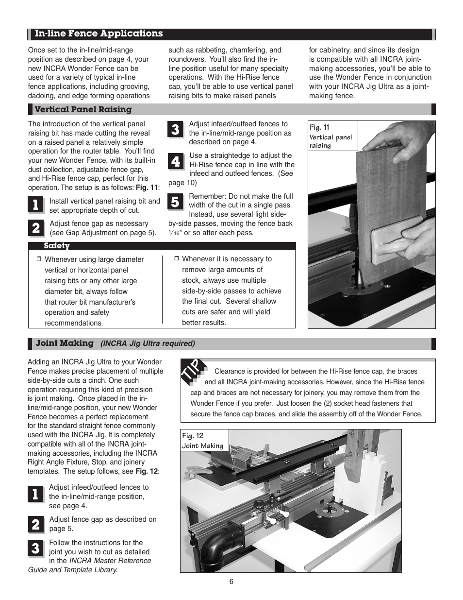 INCRA Wonder Fence User Manual | Page 6 / 12