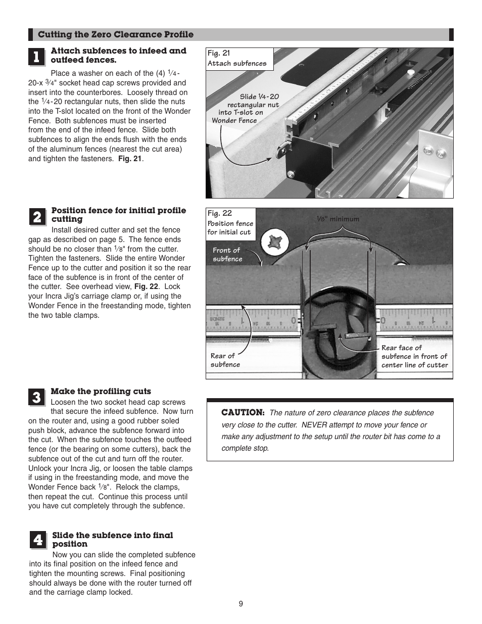 INCRA Wonder Fence User Manual | Page 9 / 12