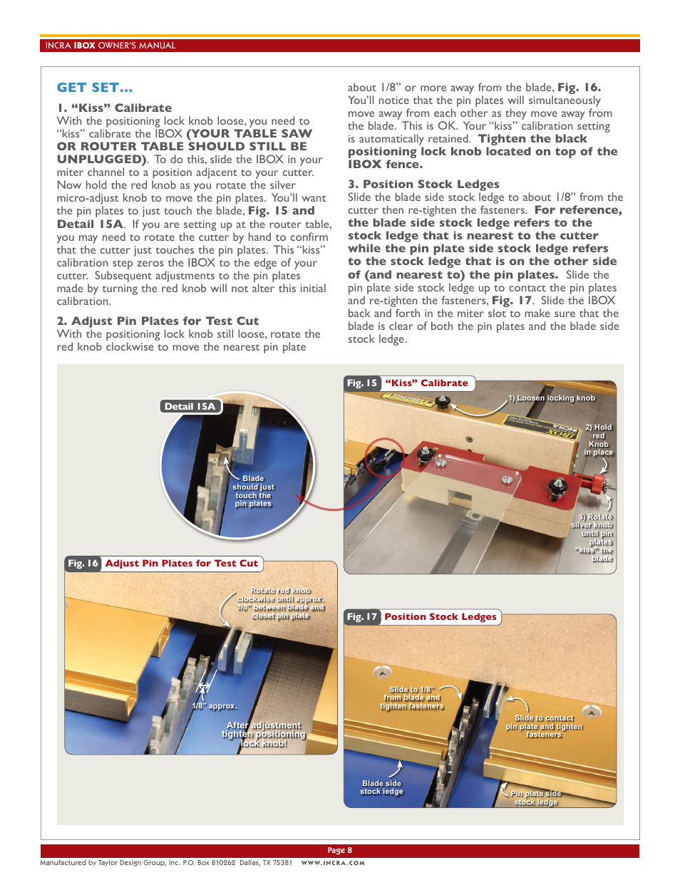 Get set | INCRA IBOX User Manual | Page 8 / 12