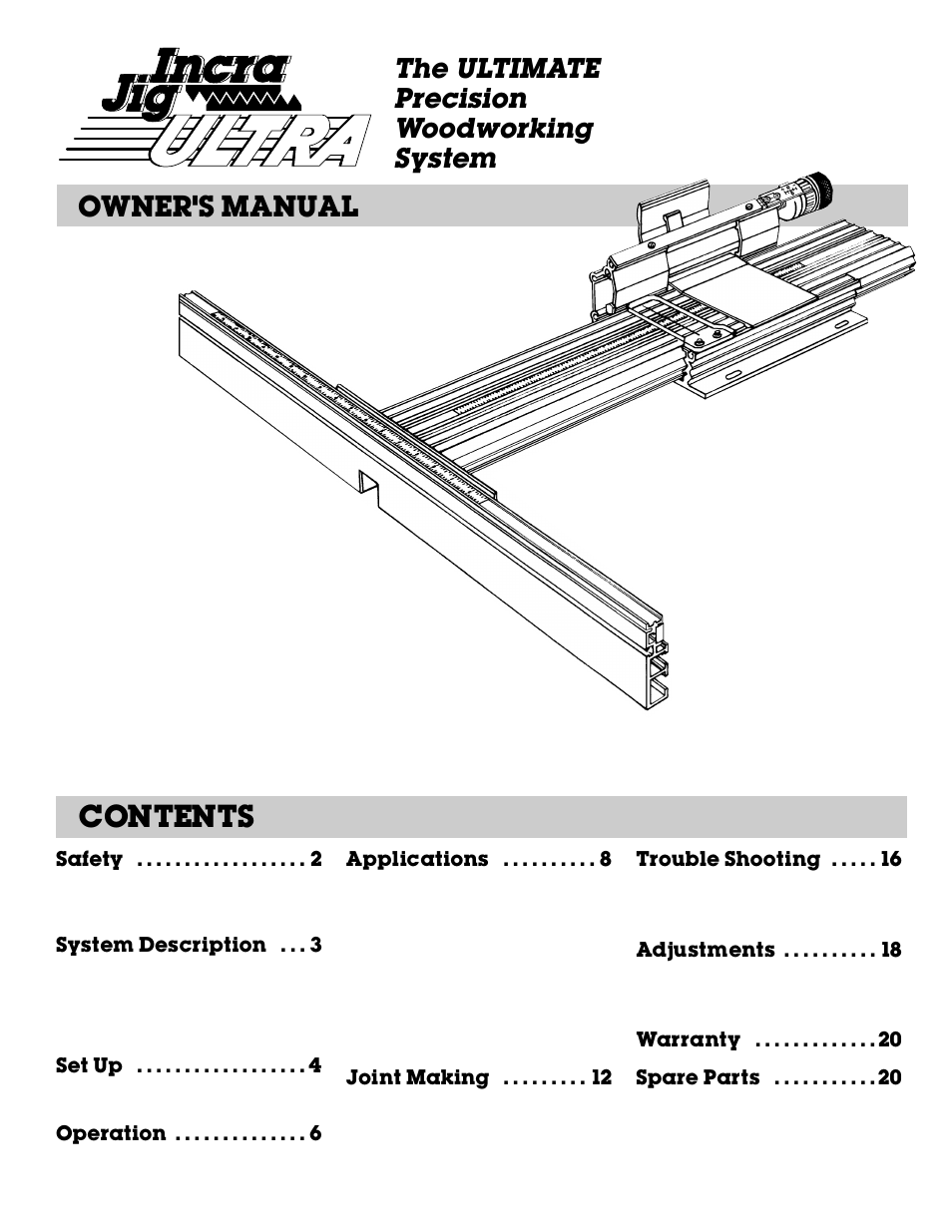 INCRA Ultra 24 User Manual | 20 pages