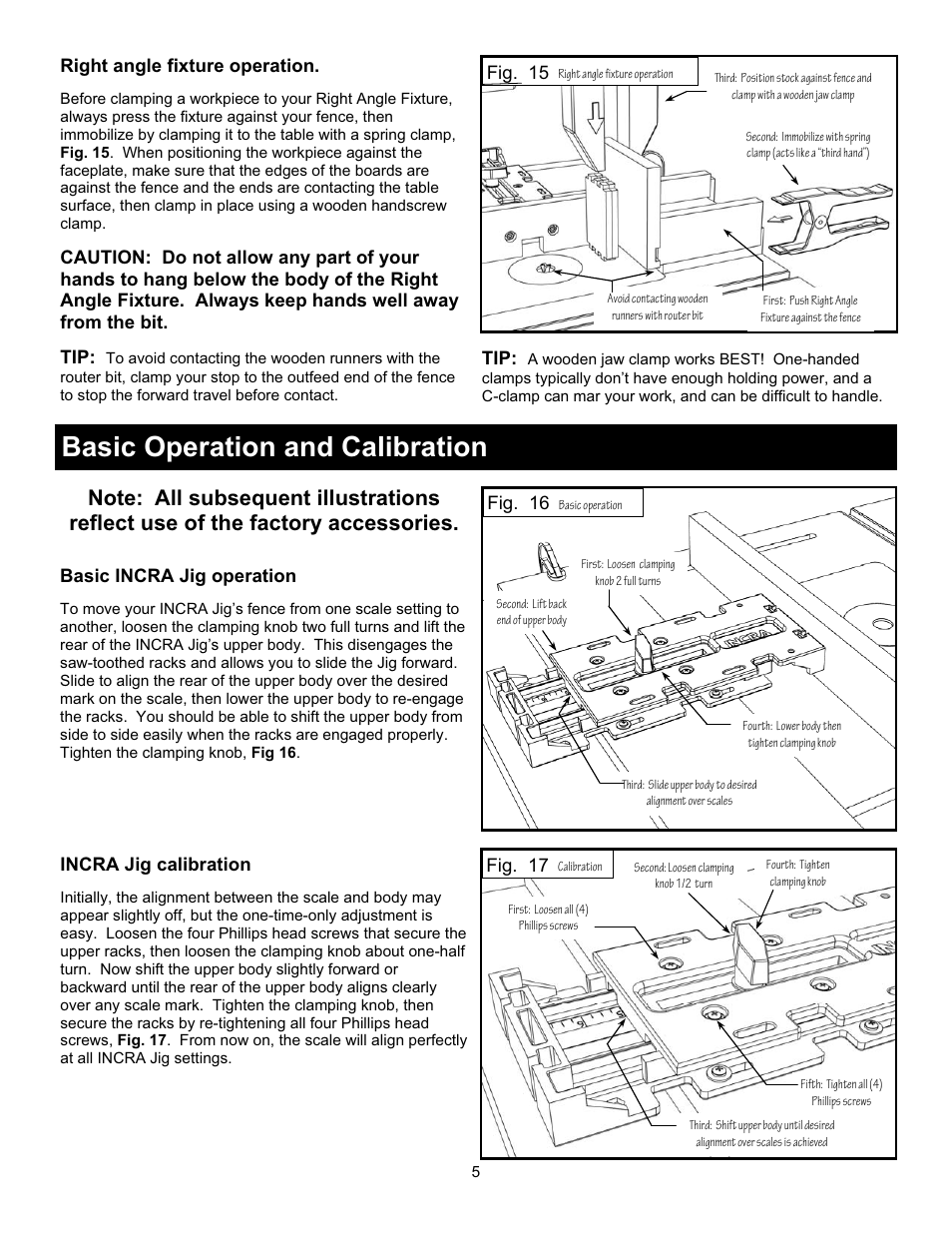 Basic operation and calibration | INCRA Jig User Manual | Page 5 / 16