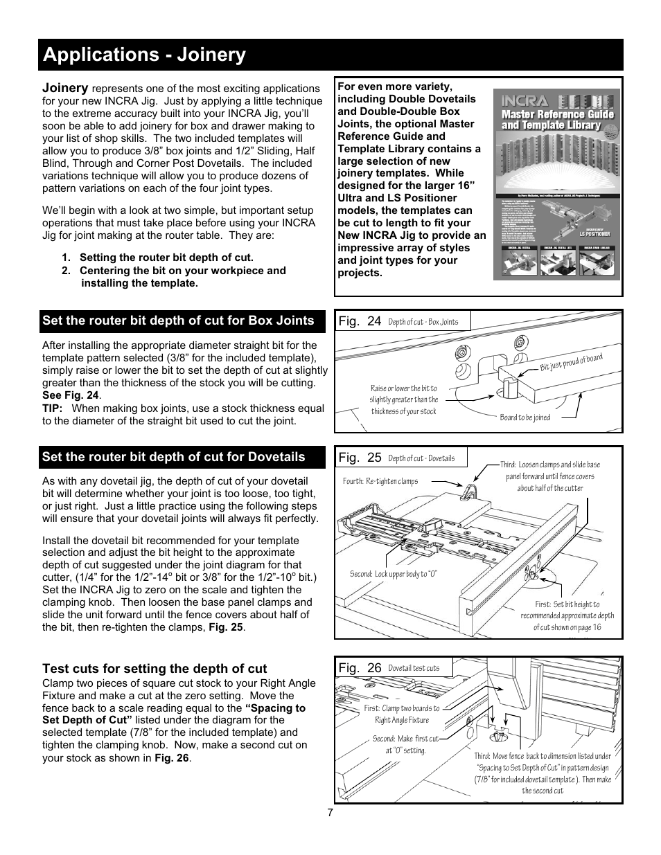 Applications - joinery | INCRA Jig User Manual | Page 7 / 16