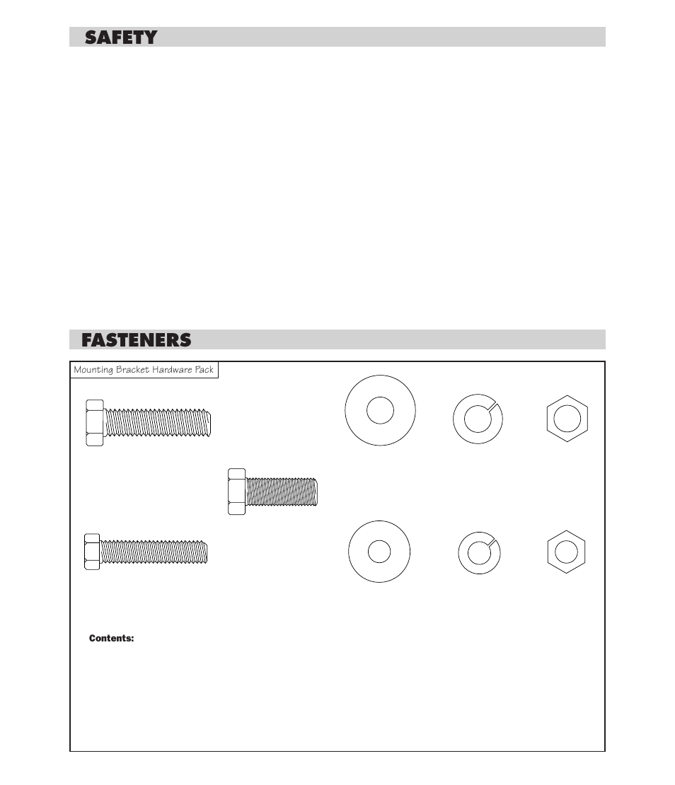 Safety, Safety fasteners | INCRA TS-II Table Saw Fence User Manual | Page 2 / 12