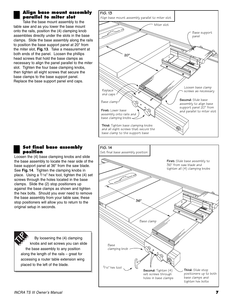 INCRA TSIII Table Saw Fence User Manual | Page 7 / 12