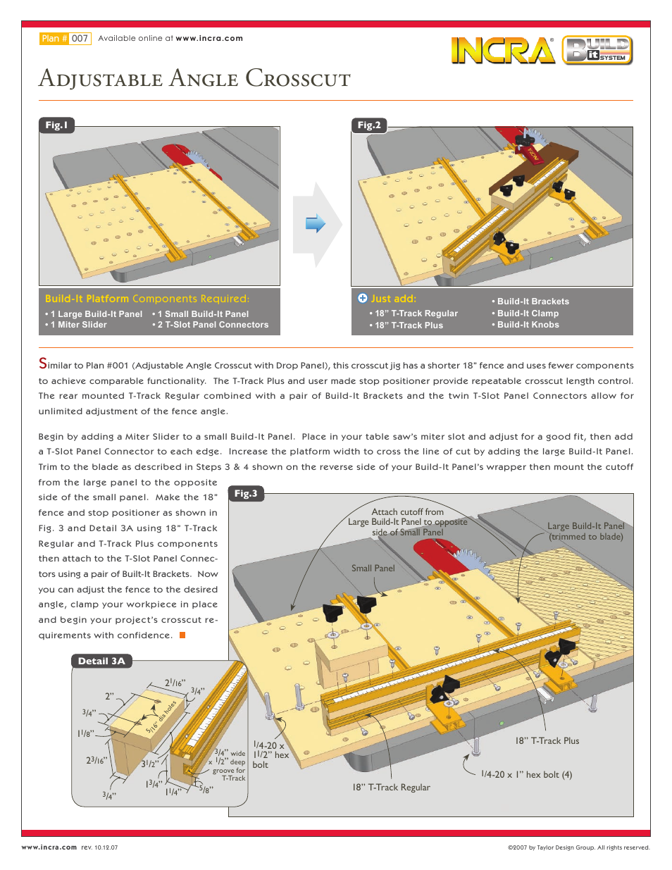 Adjustable angle crosscut | INCRA Build-It Starter Kit User Manual | Page 6 / 6