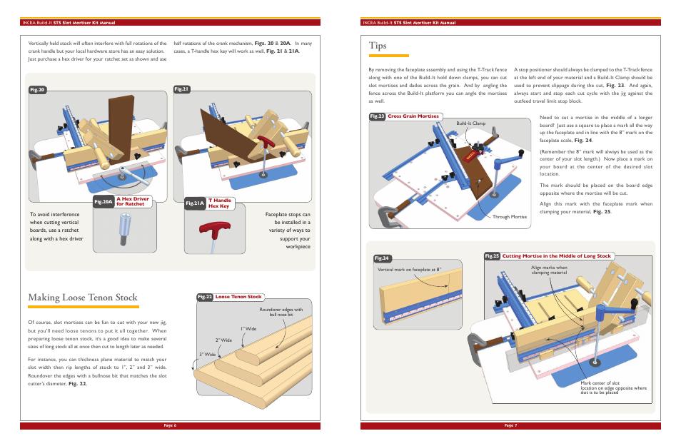 Making loose tenon stock, Tips | INCRA Build-It STS Slot Mortiser User Manual | Page 4 / 5