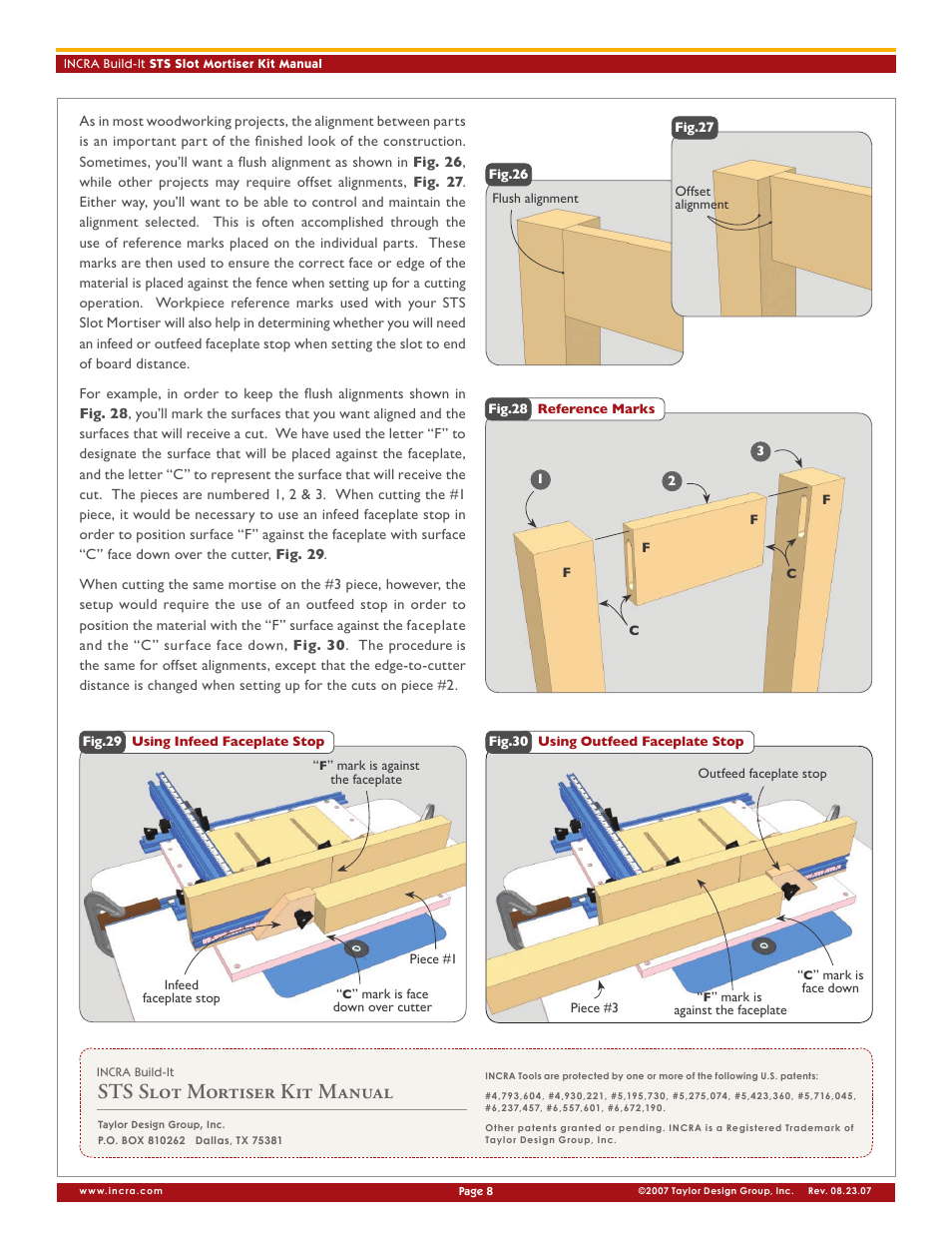 Sts slot mortiser kit manual | INCRA Build-It STS Slot Mortiser User Manual | Page 5 / 5