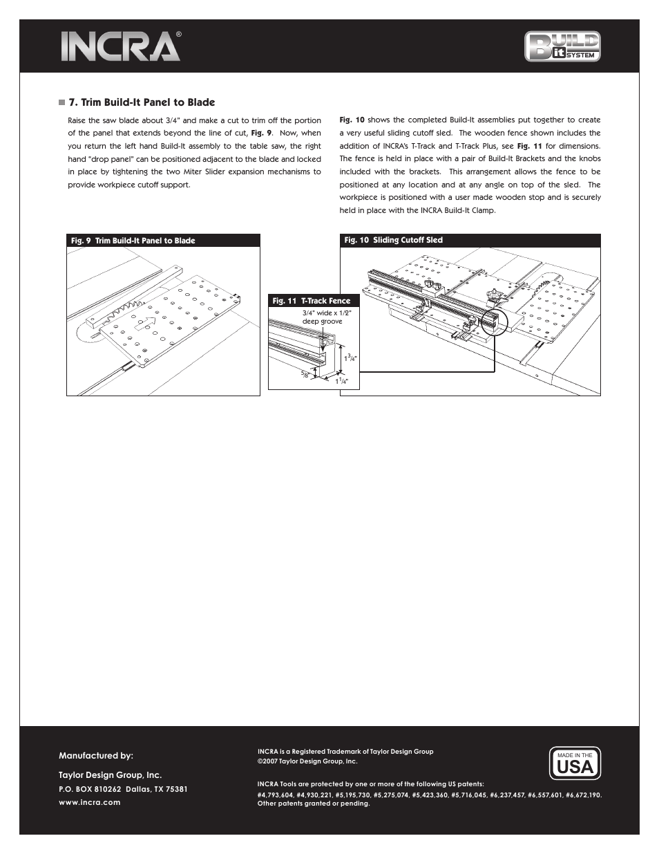 Trim build-it panel to blade | INCRA Build-It Panel User Manual | Page 4 / 4
