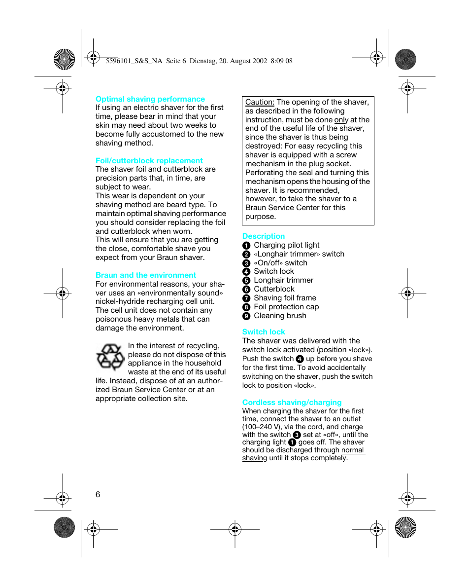 Braun 5596 User Manual | Page 6 / 25