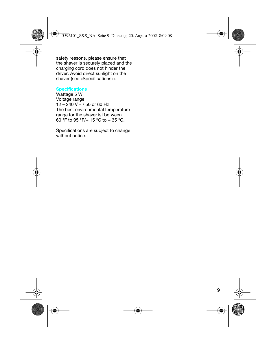 Braun 5596 User Manual | Page 9 / 25