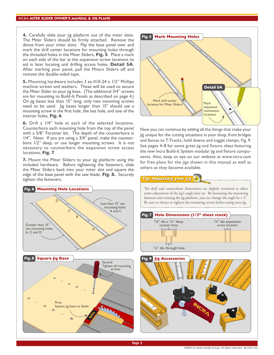INCRA Miter Slider User Manual | Page 3 / 8