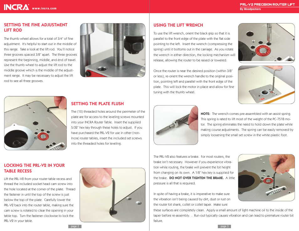 INCRA PRL-V2 Lift User Manual | Page 2 / 4