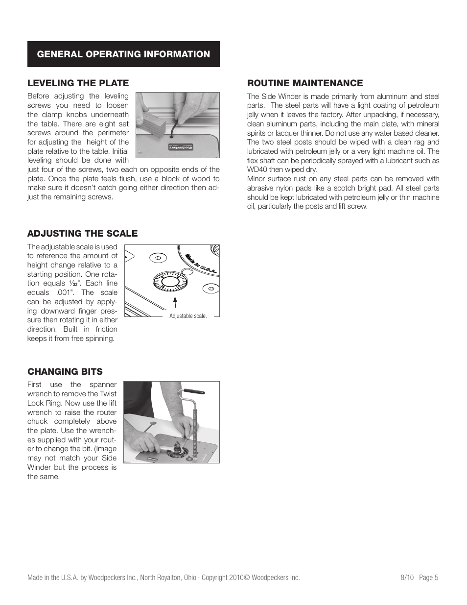 INCRA Side Winder 350 Router Lift User Manual | Page 5 / 7