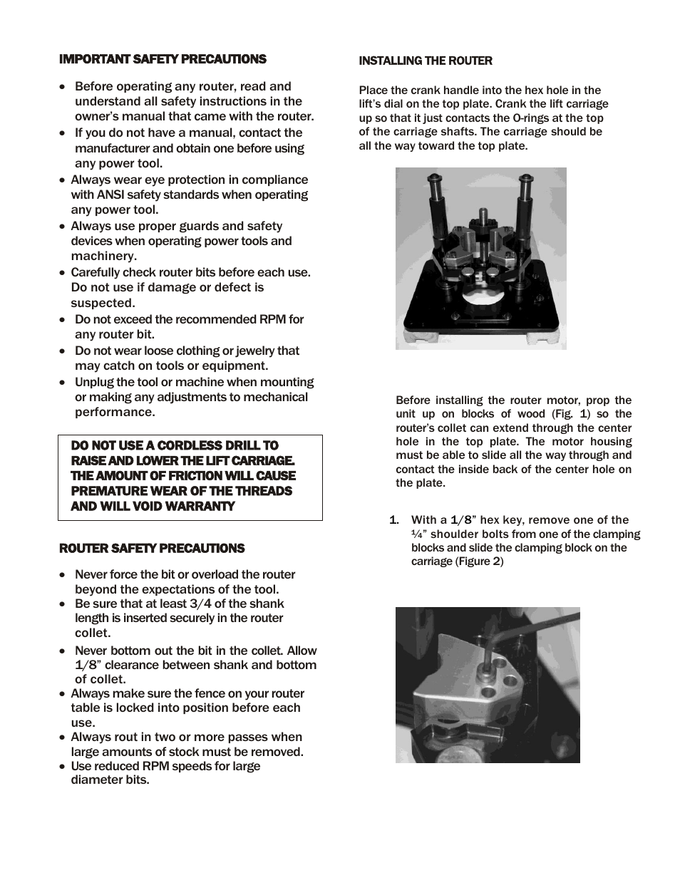 INCRA Mast-R-Lift II User Manual | Page 2 / 7