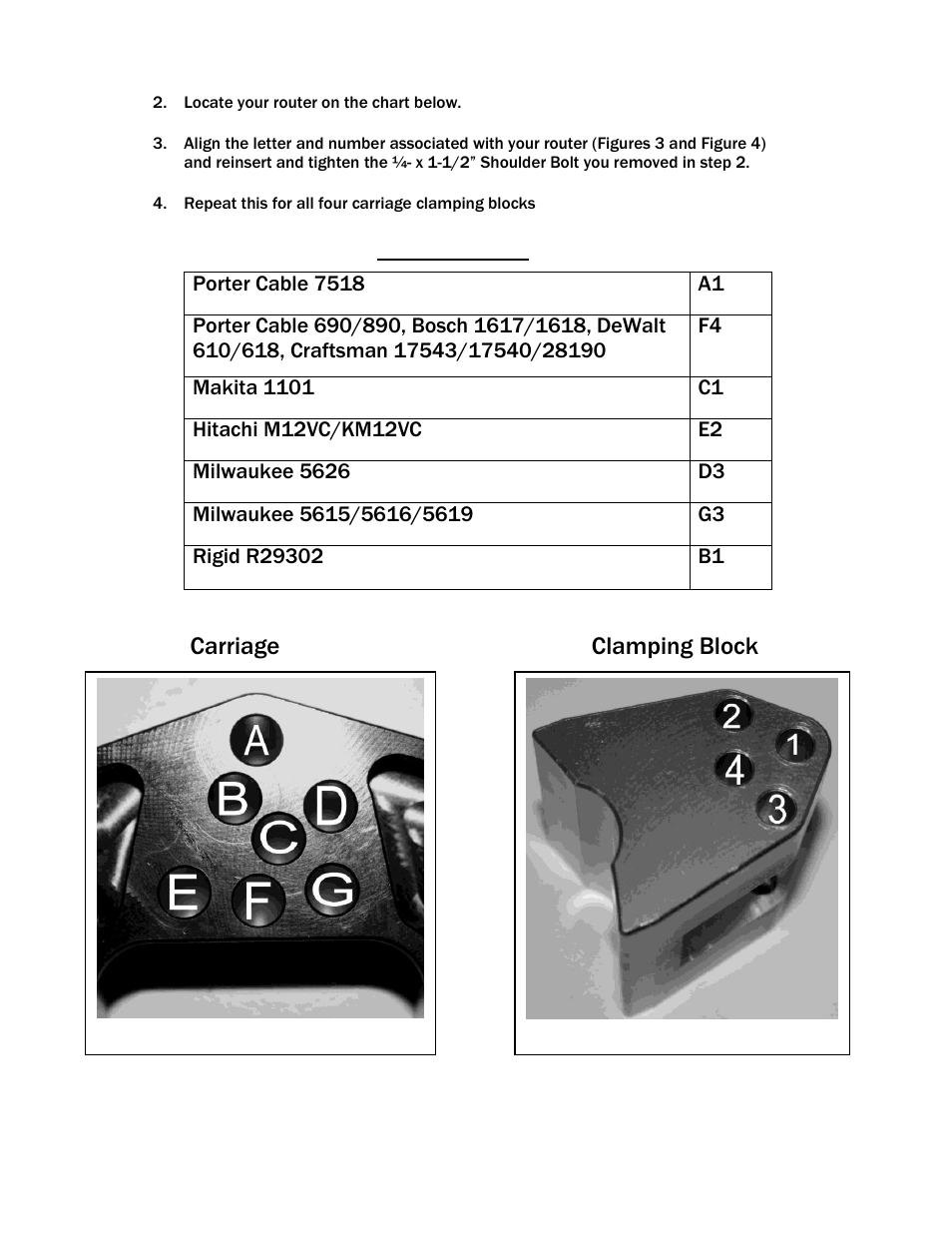 Carriage clamping block | INCRA Mast-R-Lift II User Manual | Page 3 / 7