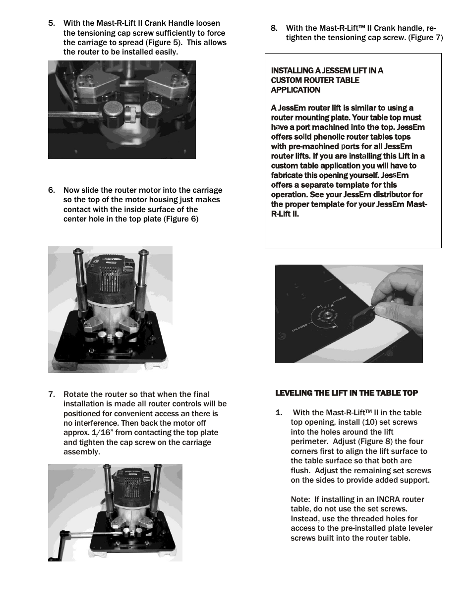 INCRA Mast-R-Lift II User Manual | Page 4 / 7