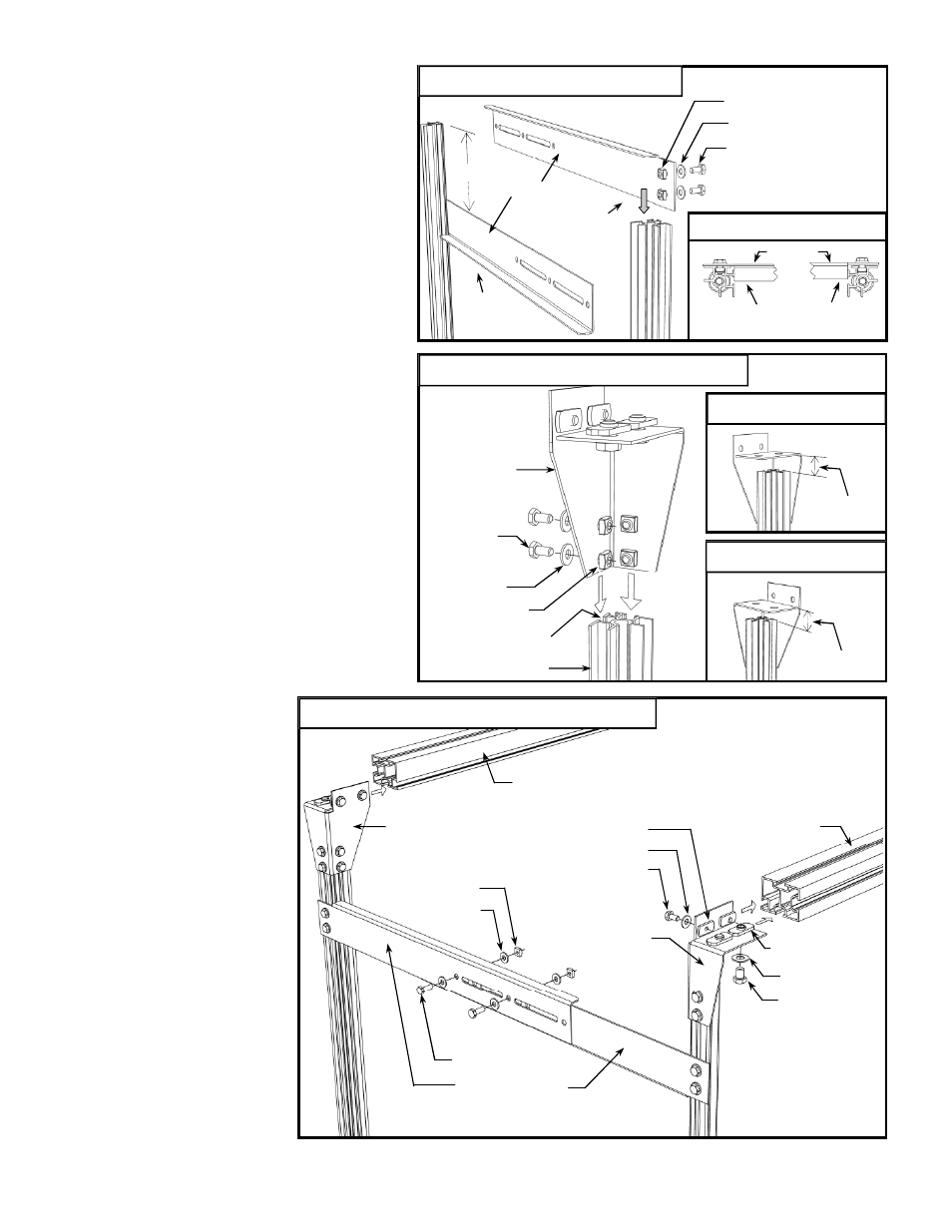 Fig. 5 install support brackets on legs, Fig. 5a infeed leg, Fig. 4 install stringers on legs | Fig. 6 install legs on rails, Fig. 5b outfeed leg | INCRA TS Legs Kit User Manual | Page 2 / 2