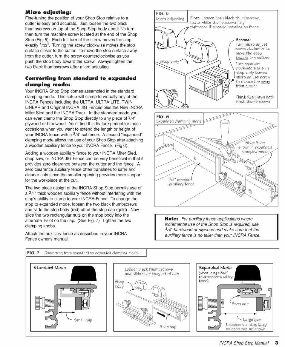 INCRA ShopStop User Manual | Page 3 / 8