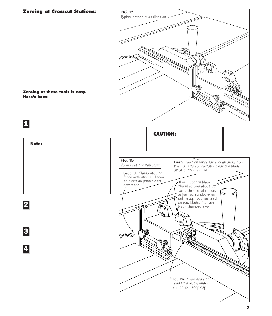 Zeroing at crosscut stations | INCRA ShopStop User Manual | Page 7 / 8