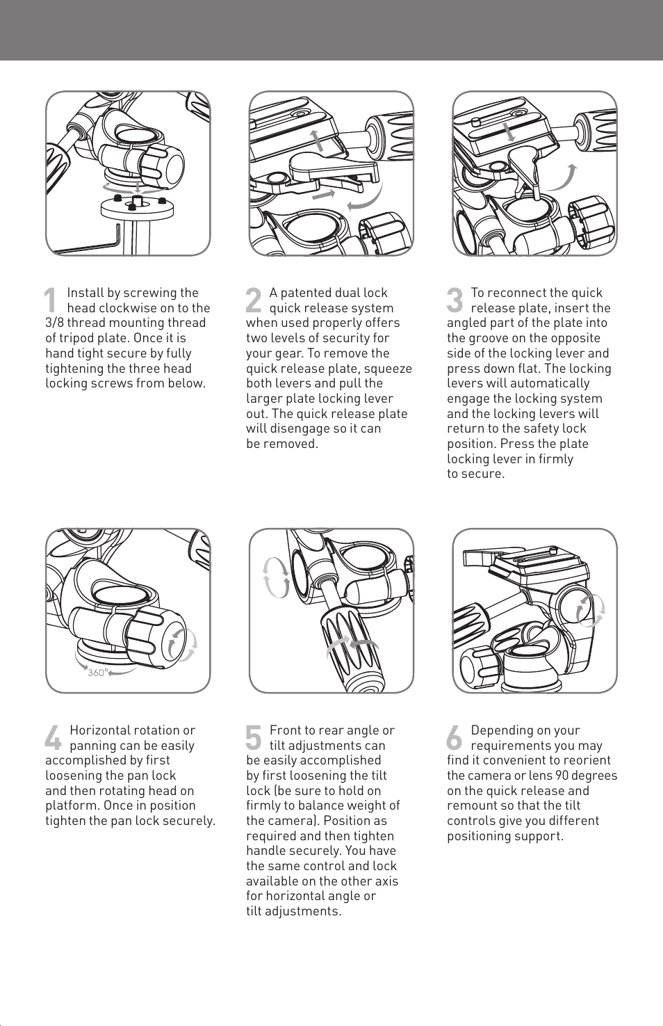 Induro 3D PanHead User Manual | Page 3 / 4