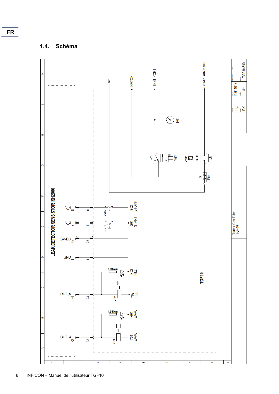 Schéma | INFICON TGF10 Tracer Gas Filler User Manual | Page 16 / 36
