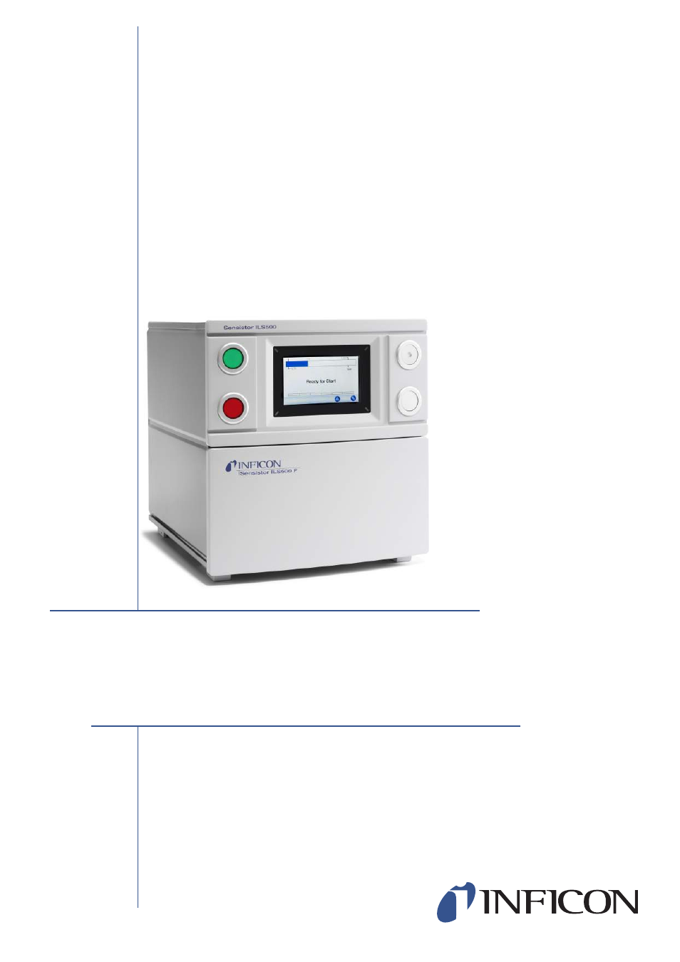 INFICON Sensistor ILS500F Leak Detection System User Manual | 90 pages