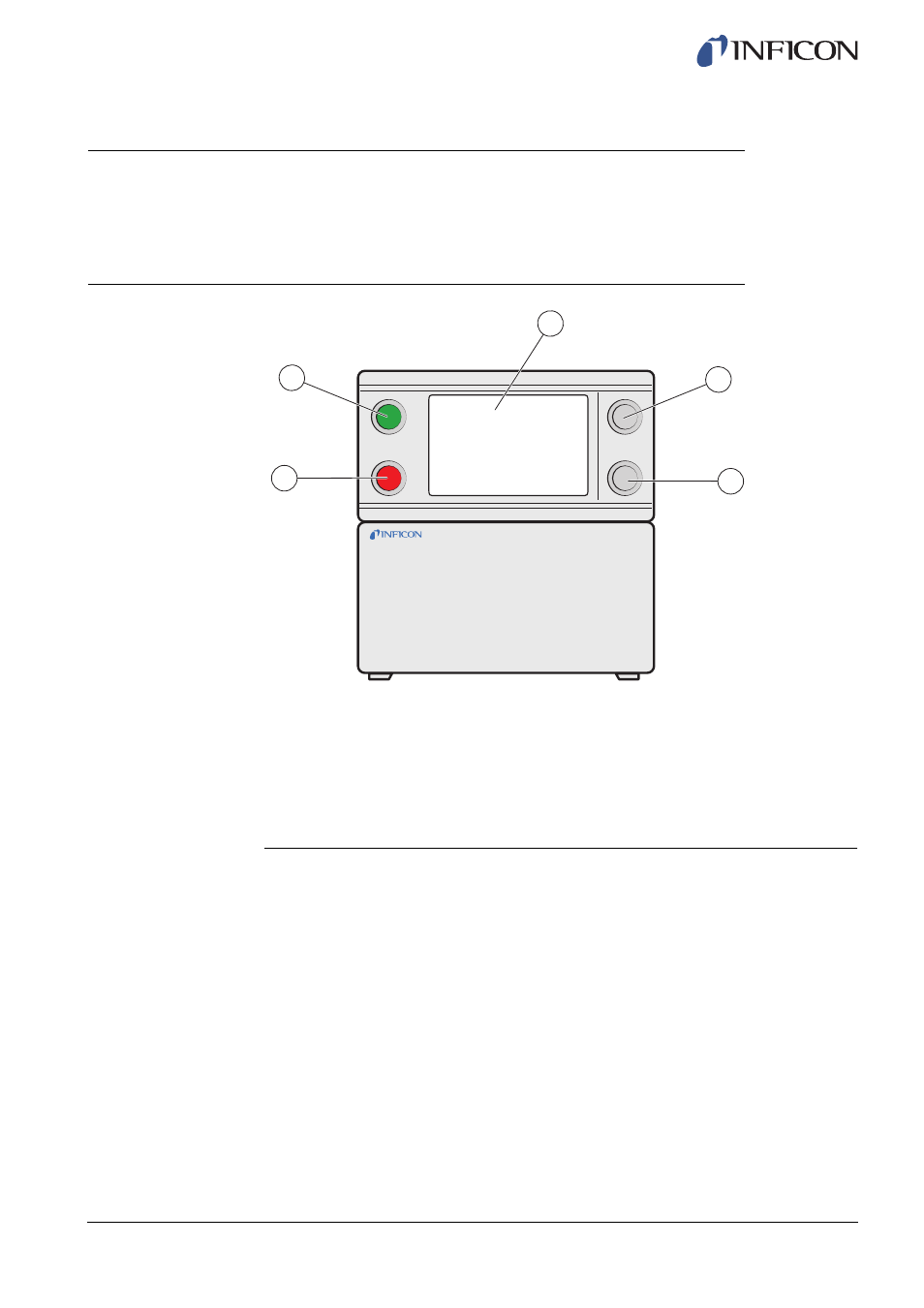 3 ils500 f description, 1 front view, Ils500 f front view | Ils500 f description, Front view, 3ils500 f description | INFICON Sensistor ILS500F Leak Detection System User Manual | Page 12 / 90