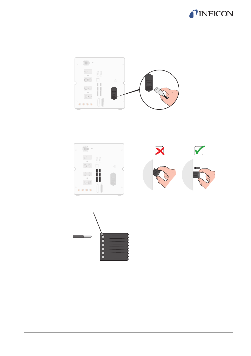 2 connecting to mains, 3 connecting extra features | INFICON Sensistor ILS500F Leak Detection System User Manual | Page 20 / 90