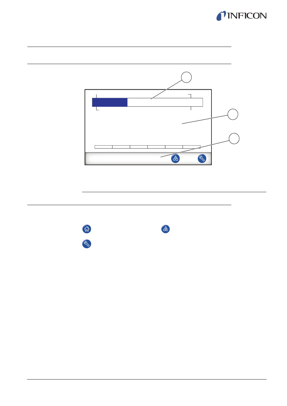 5 menu system, 1 ils500 f display, 1 menu buttons | Menu system, Ils500 f display, 5menu system | INFICON Sensistor ILS500F Leak Detection System User Manual | Page 27 / 90
