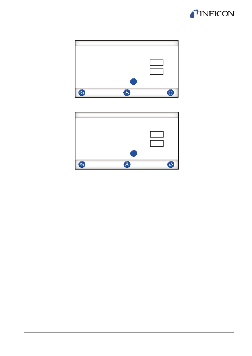 Start and stop buttons | INFICON Sensistor ILS500F Leak Detection System User Manual | Page 58 / 90