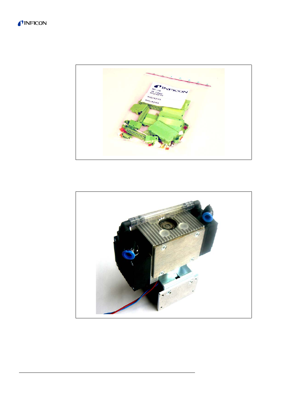 4 connector set, 5 fore pump, Connector set | Fore pump | INFICON T-Guard Leak Detection Sensor User Manual | Page 26 / 85