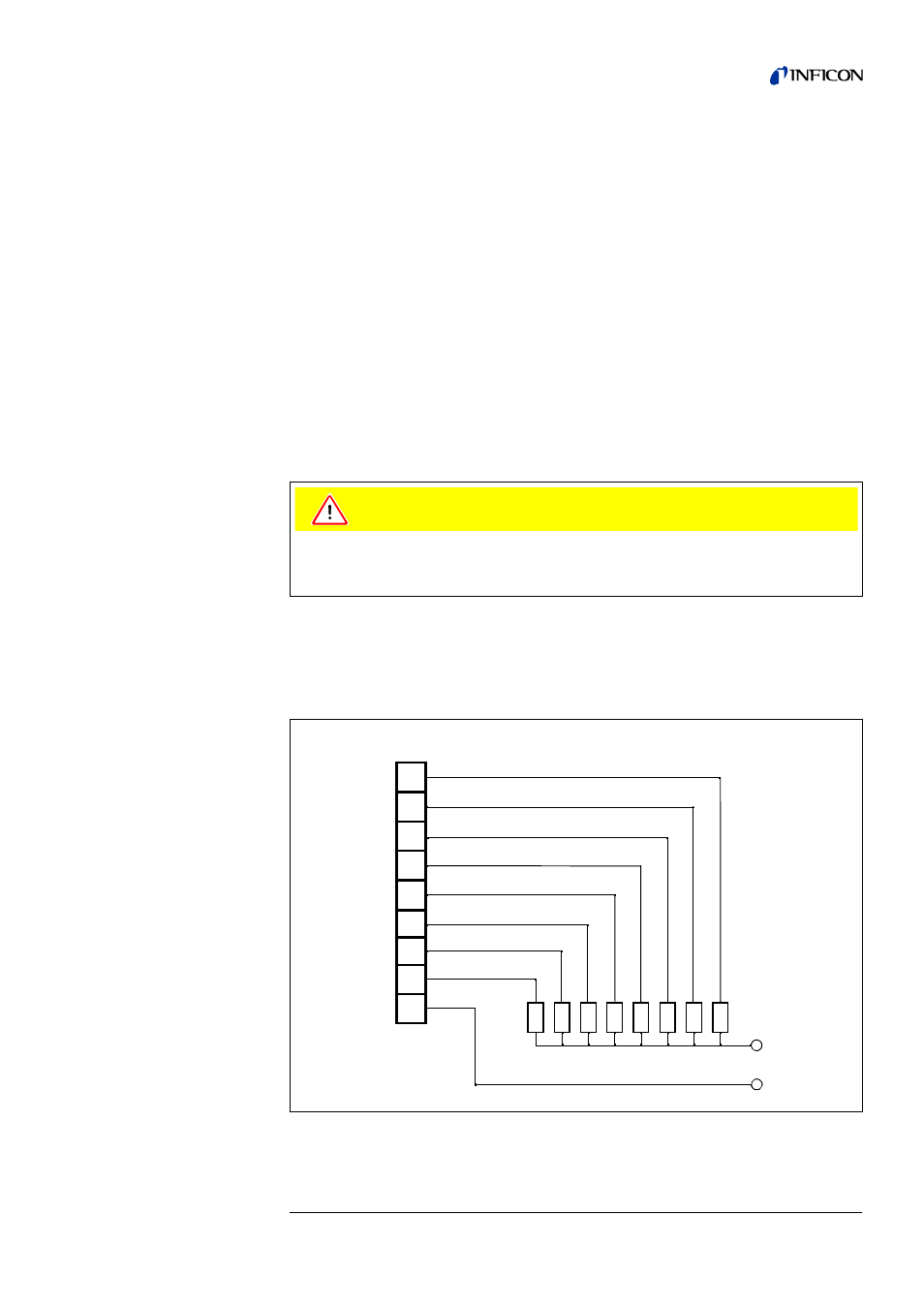 4 electrical connection of the plc outputs, Electrical connection of the plc outputs, Caution | INFICON T-Guard Leak Detection Sensor User Manual | Page 39 / 85