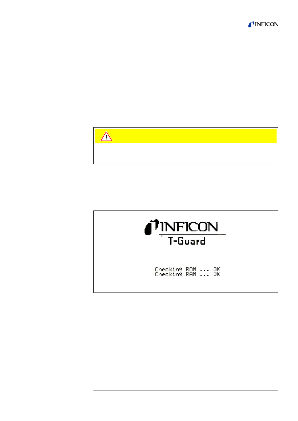 5 operation, 1 running up, Running up | 5operation, Caution | INFICON T-Guard Leak Detection Sensor User Manual | Page 41 / 85