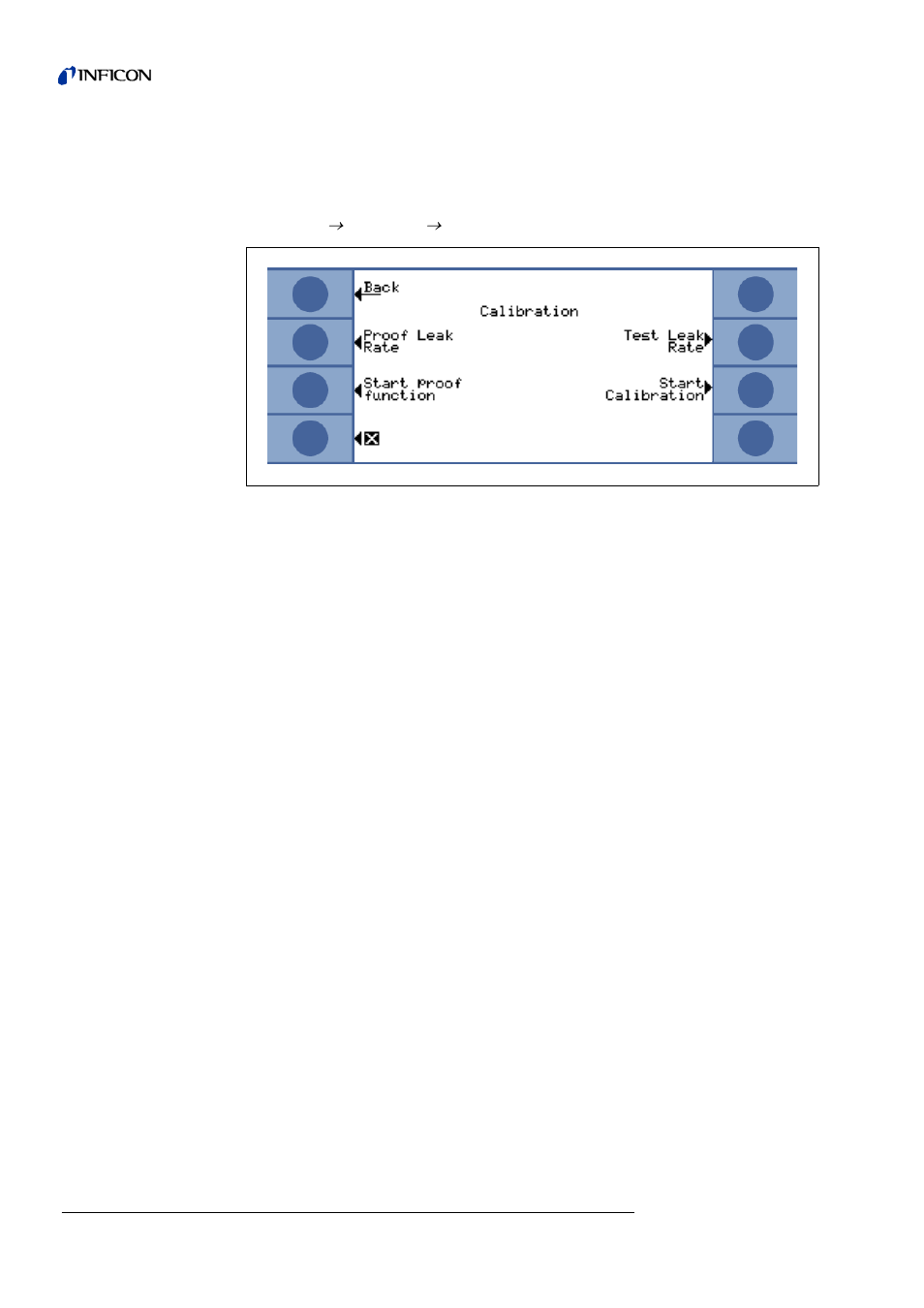 2 start calibration, Start calibration | INFICON T-Guard Leak Detection Sensor User Manual | Page 44 / 85