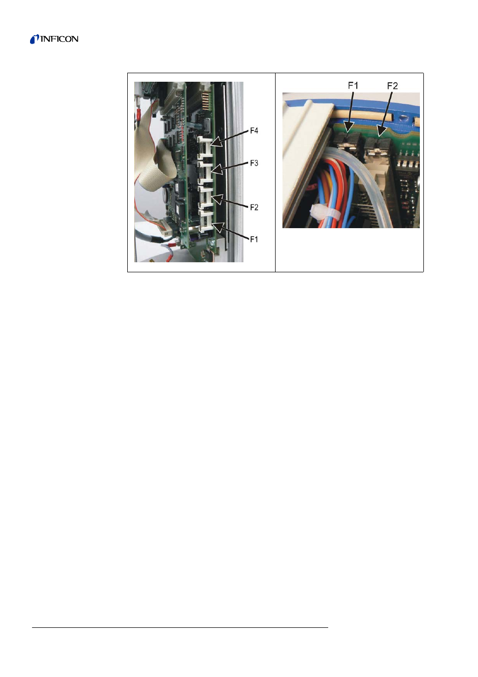 Fig. 7-7 location of the fuses digital i/o, Maintenance | INFICON T-Guard Leak Detection Sensor User Manual | Page 72 / 85