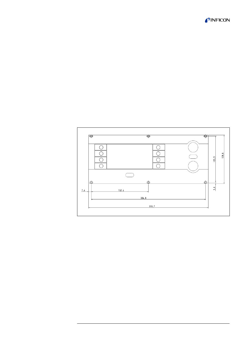 4 environmental conditions, 5 assembly drawing for built-in control unit, Environmental conditions | Assembly drawing for built-in control unit | INFICON T-Guard Leak Detection Sensor User Manual | Page 75 / 85