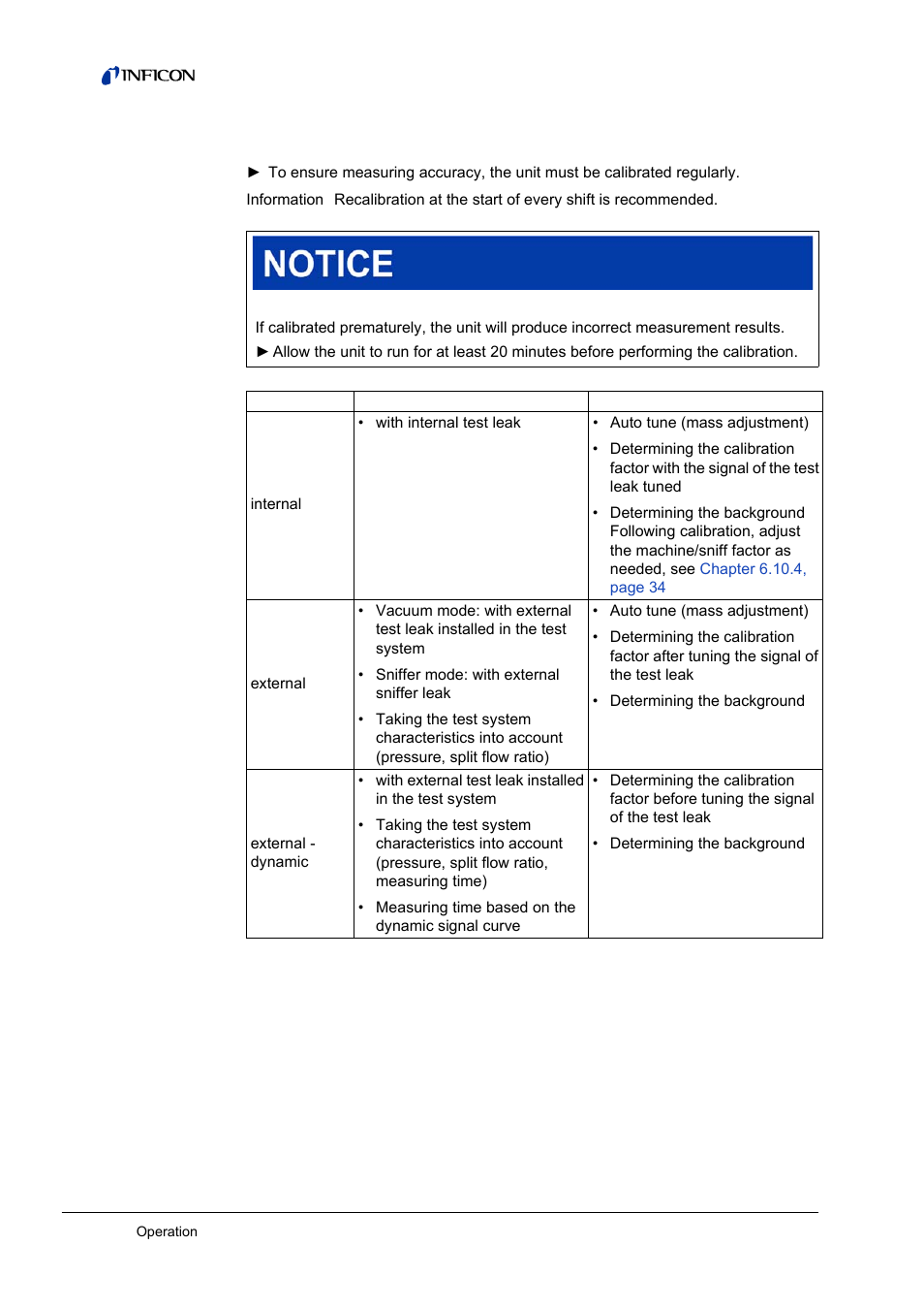 10 calibrating the unit | INFICON LDS3000 Modular Leak Detector User Manual | Page 32 / 52