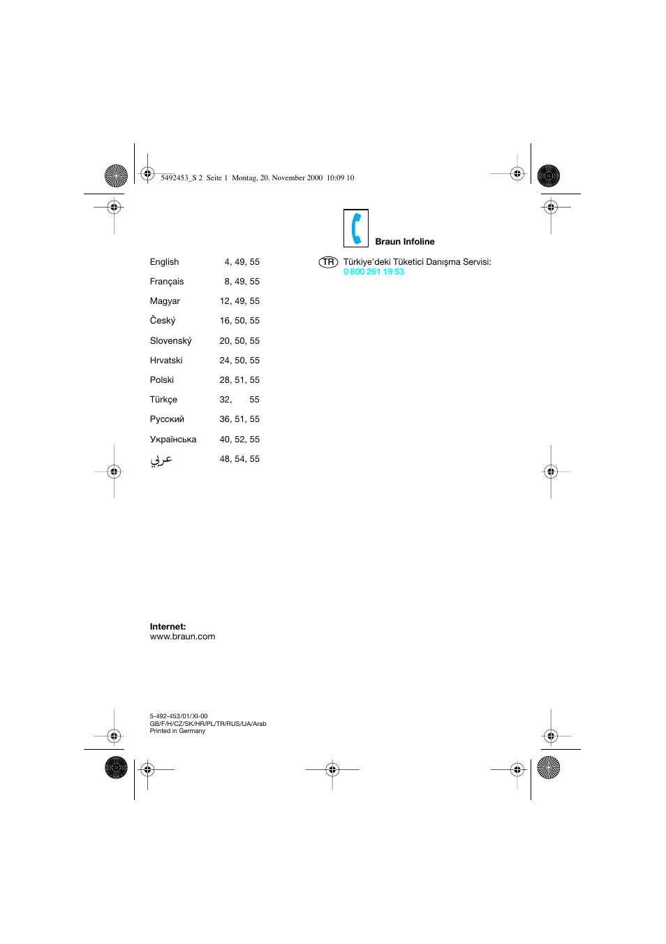 Braun Syncro 7540 User Manual | Page 2 / 56