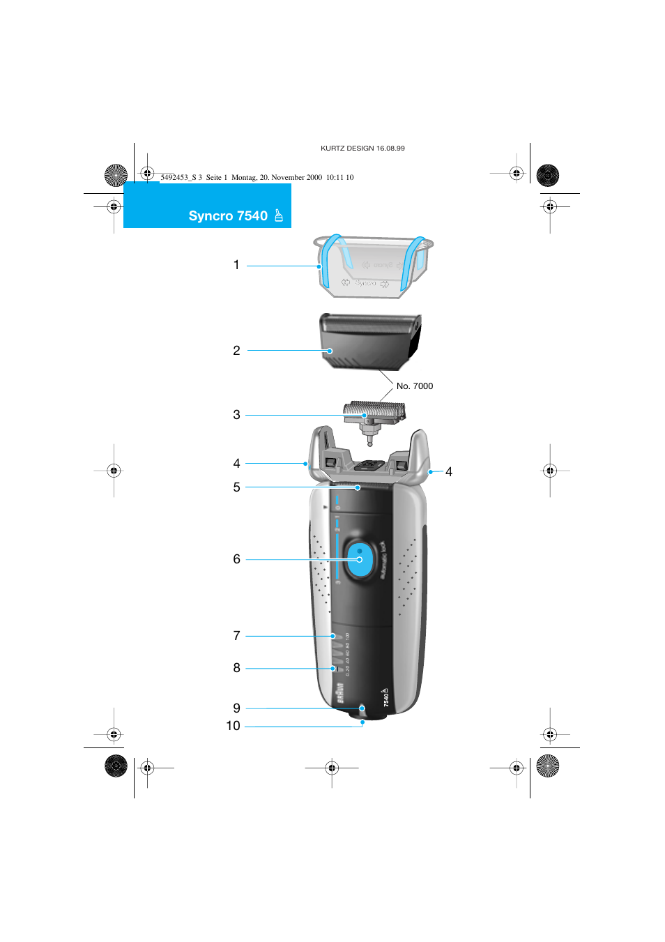 Syncro 7540 | Braun Syncro 7540 User Manual | Page 3 / 56