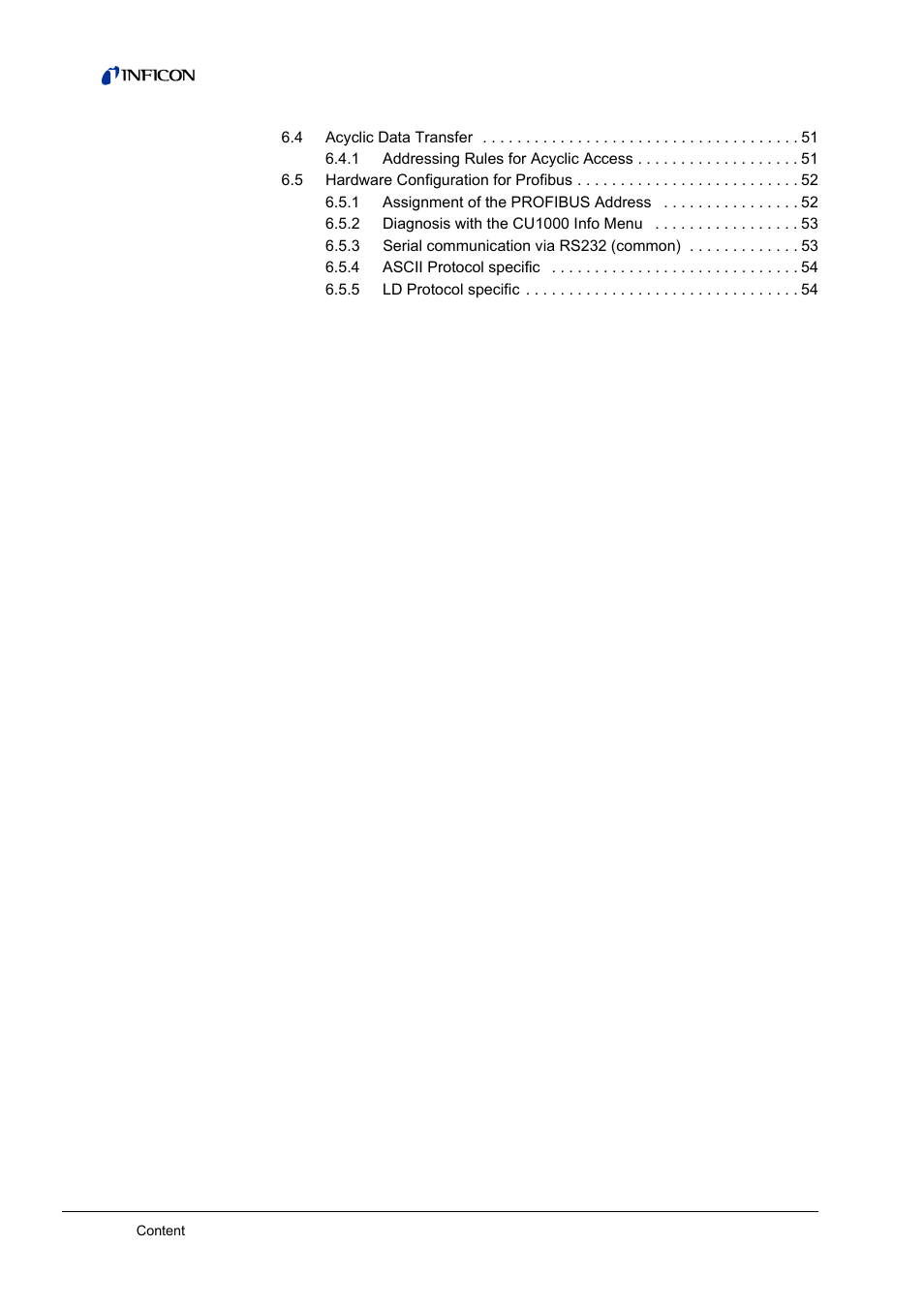 INFICON LDS3000 Modular Leak Detector Interface description User Manual | Page 4 / 56