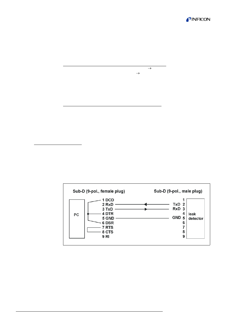 2 interface, Connecting, Cable | 2interface connecting cable | INFICON Helium Leak Detector Modul1000 Interface description User Manual | Page 4 / 40