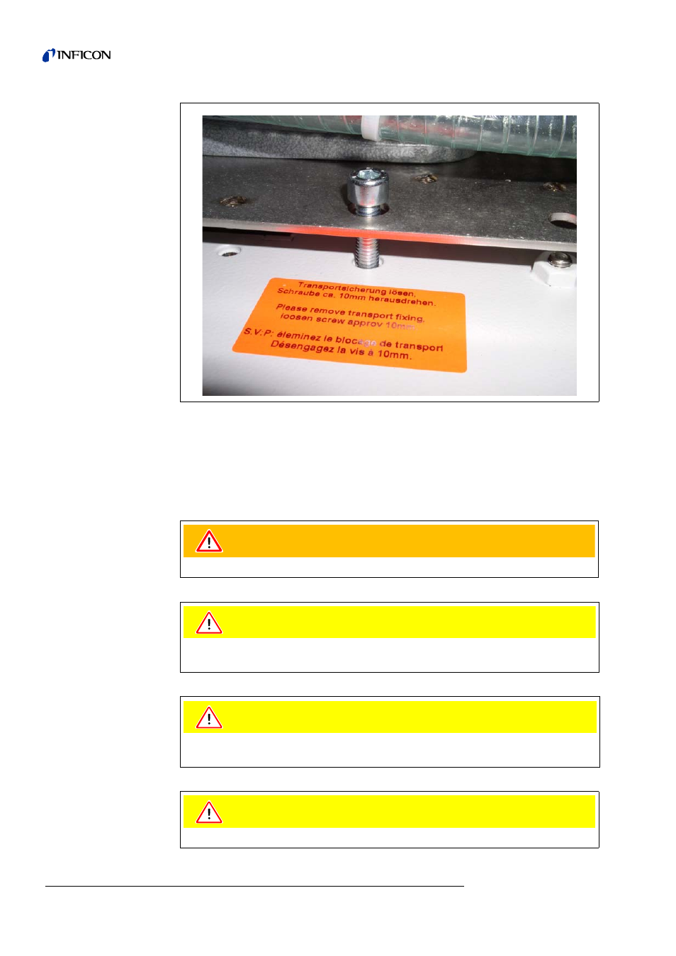 Working location, 2 working location, Warning | Caution | INFICON UL5000 Dry Helium Leak Detector User Manual | Page 20 / 108