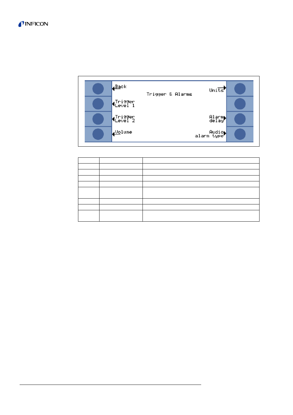 Trigger & alarms, Trigger level 1, To chapter | See 6.4), 4 trigger & alarms, 1 trigger level 1 | INFICON UL5000 Dry Helium Leak Detector User Manual | Page 52 / 108