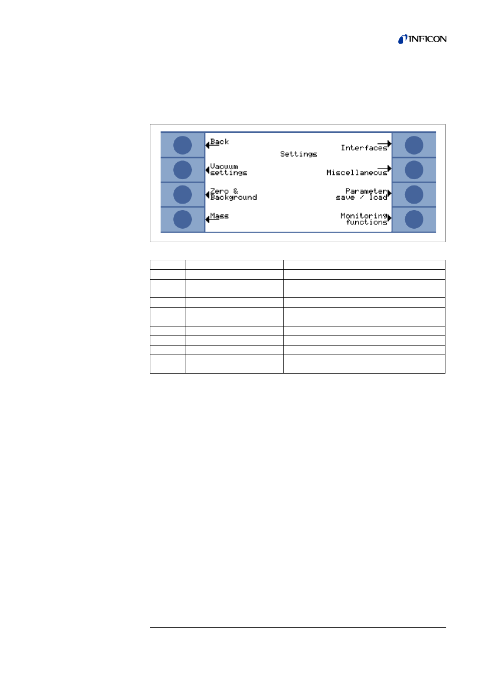 Settings 57, Settings, To chapter | See 6.6), 6 settings | INFICON UL5000 Dry Helium Leak Detector User Manual | Page 57 / 108