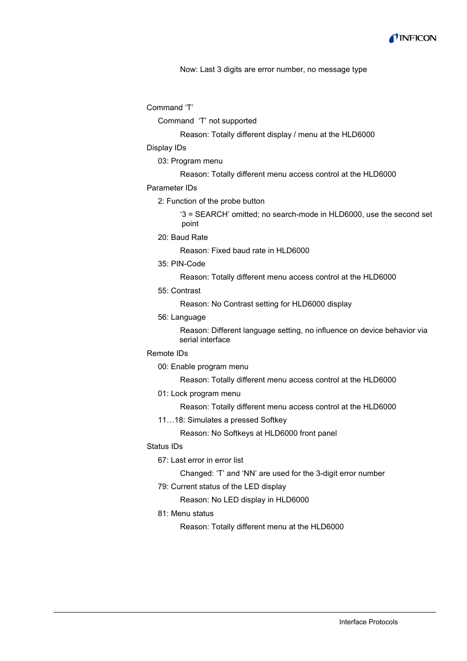 2 normal protocol, Normal protocol | INFICON HLD6000 Refrigerant Leak Detector Interface Description User Manual | Page 5 / 40