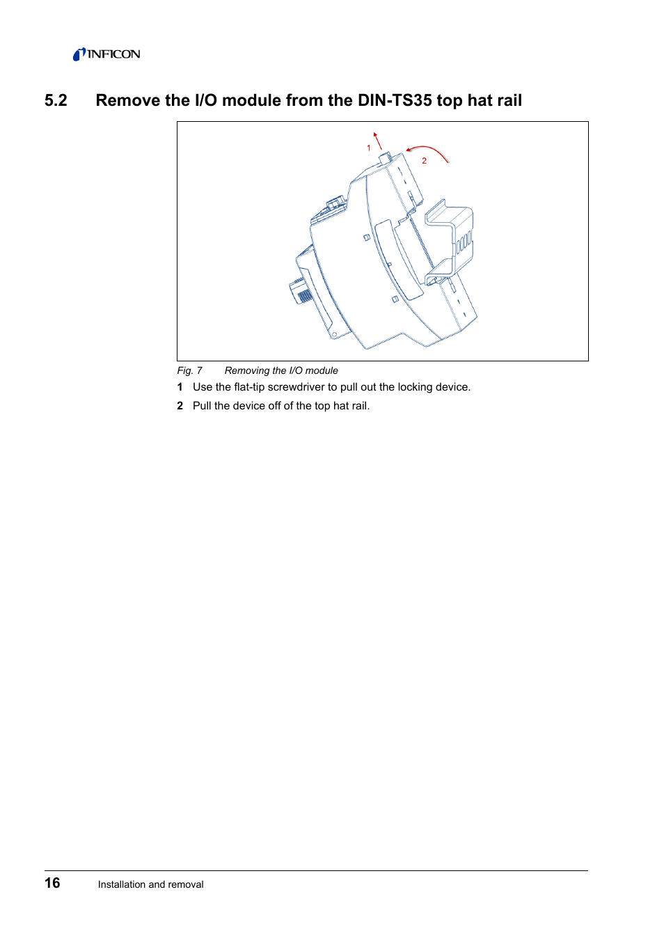 INFICON IO1000 I/O module User Manual | Page 16 / 18