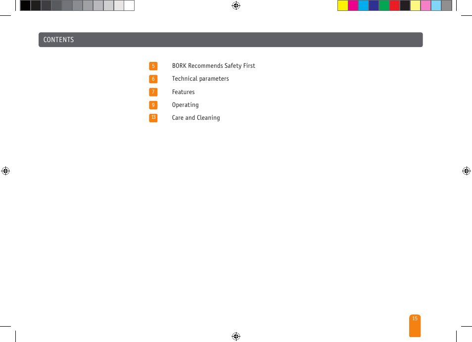 Bork CF TOR 4040 SI User Manual | Page 15 / 40