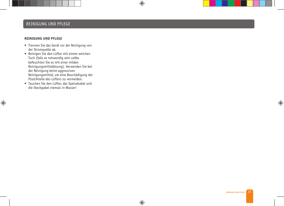 Reinigung und pflege | Bork CF TOR 4040 SI User Manual | Page 37 / 40