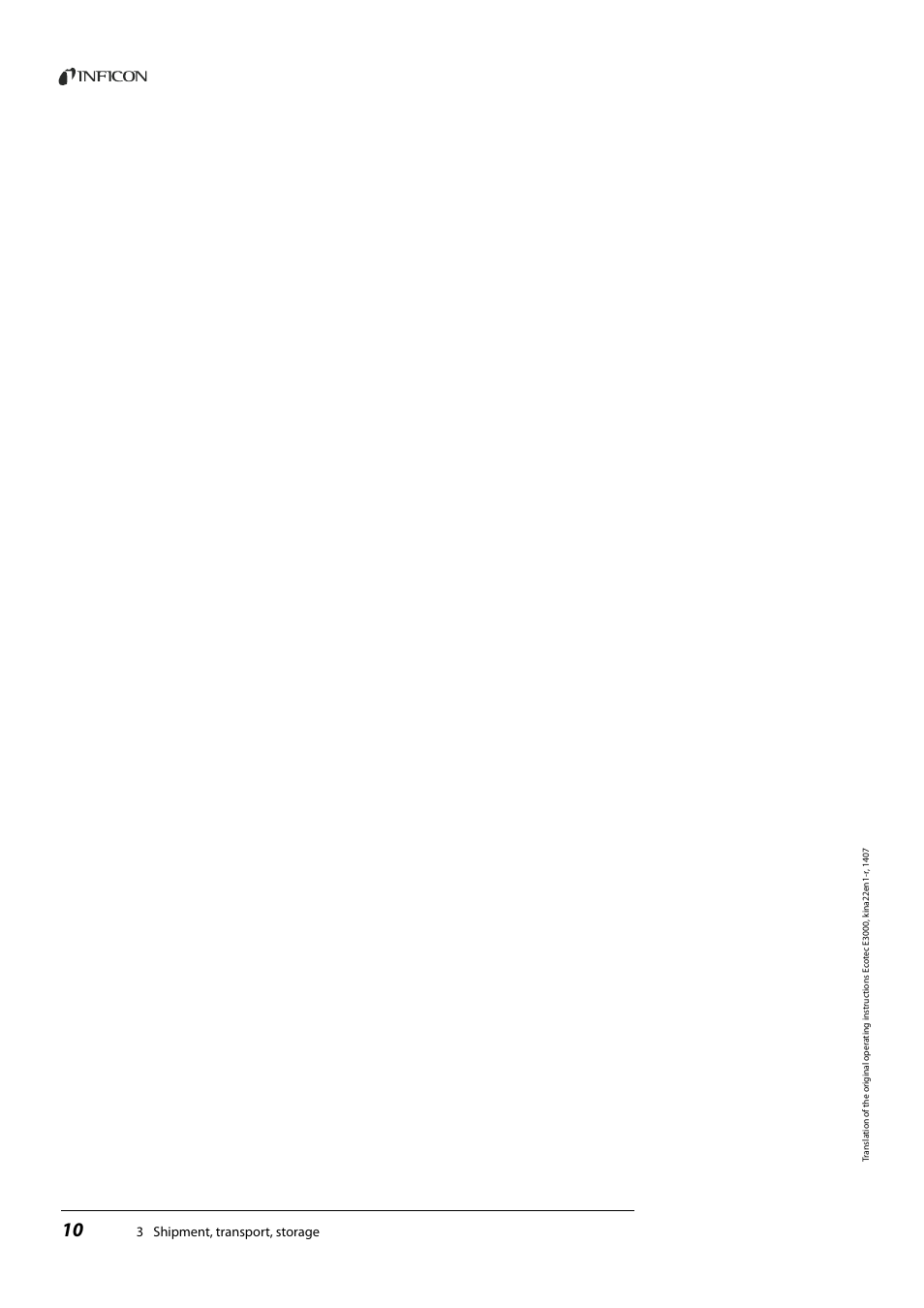3 shipment, transport, storage | INFICON Ecotec E3000 Multigas-Sniffer-Leak Detector User Manual | Page 10 / 92