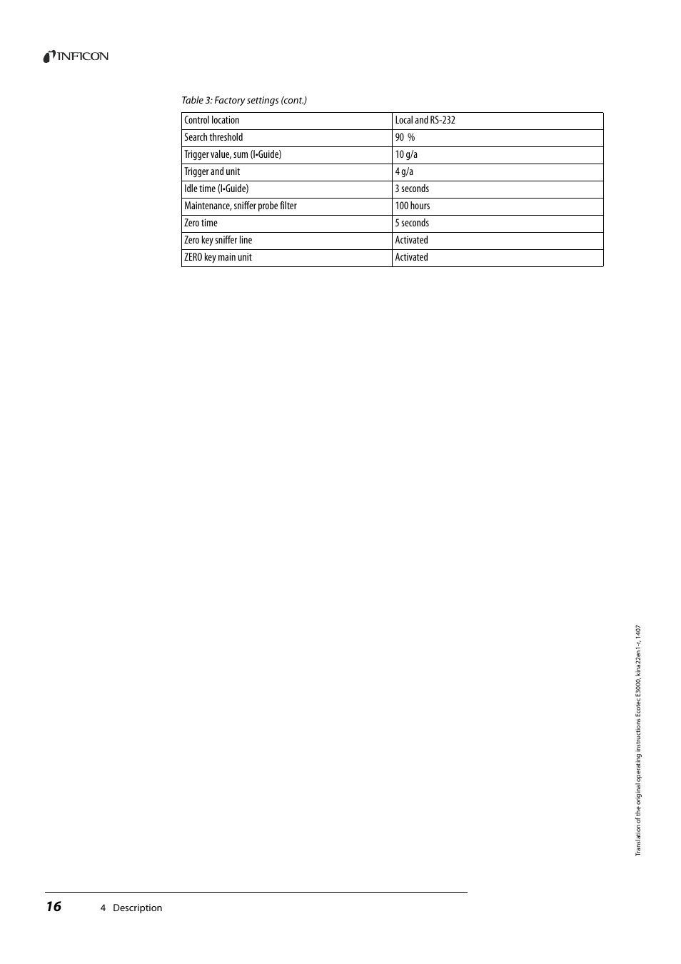 INFICON Ecotec E3000 Multigas-Sniffer-Leak Detector User Manual | Page 16 / 92